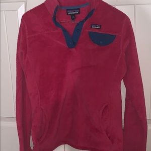Pink Patagonia pull over,in good condition!
